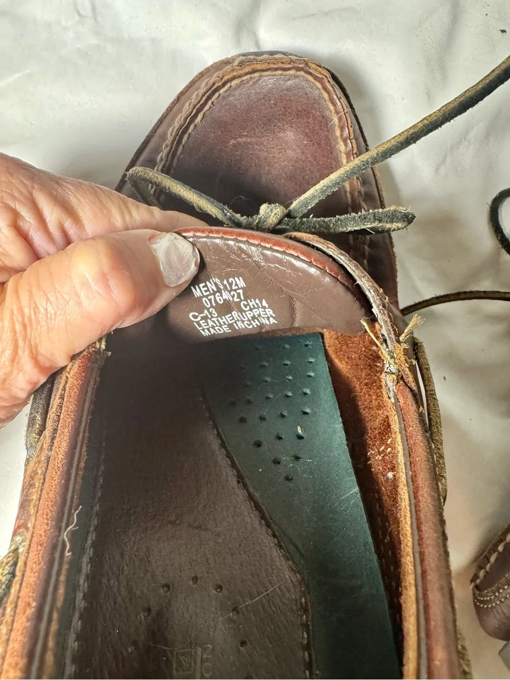 Classic Brown Leather Boat Shoes - Sperry 12 m Brown Lace up